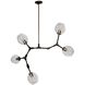 Organic LED 40 inch Vintage Brass Chandelier Ceiling Light