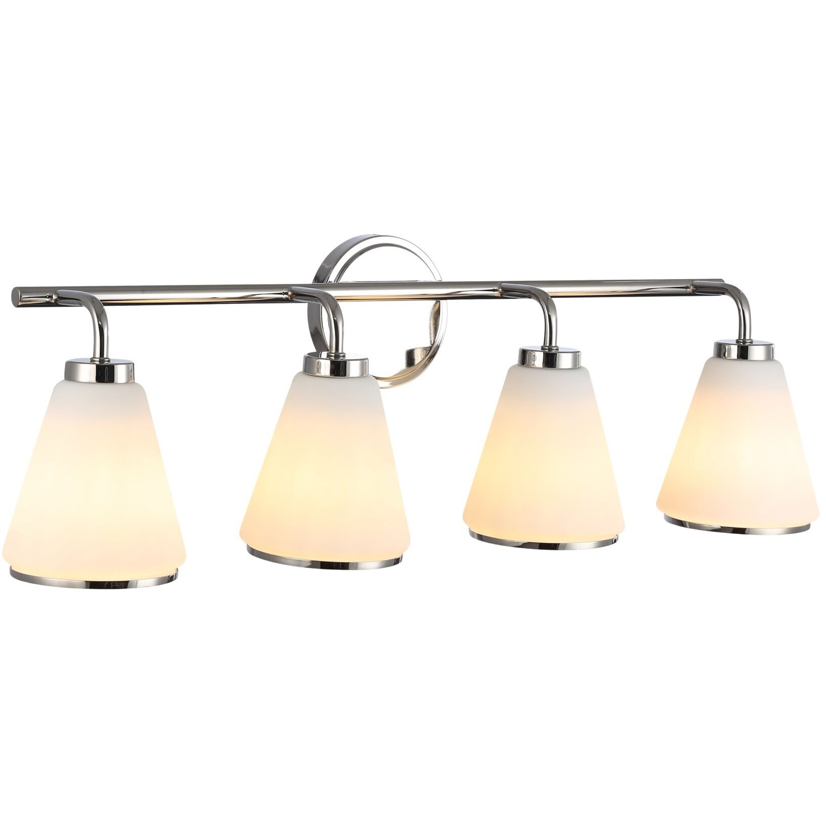 Zoey 4 Light 30.25 inch Polished Nickel Bathroom Vanity Wall Light