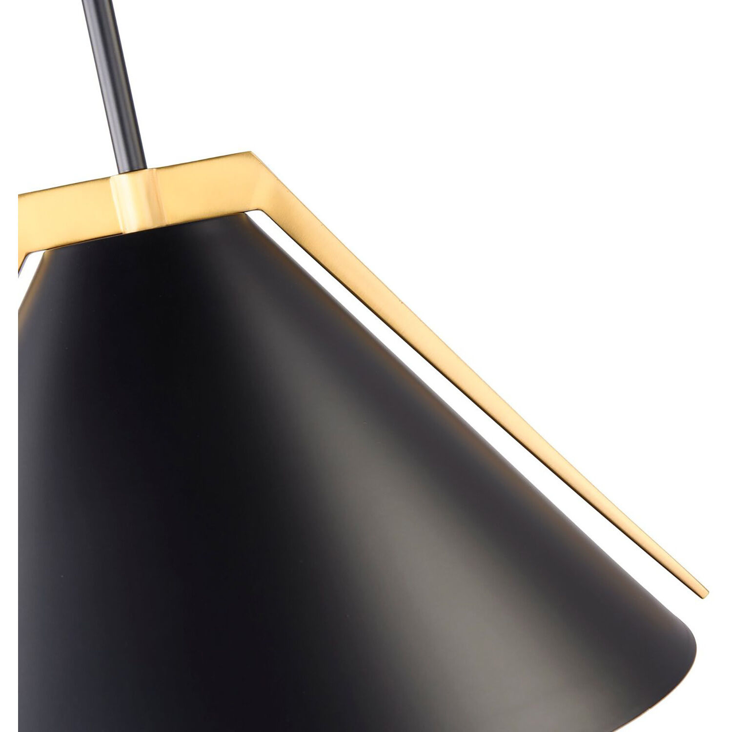 Baltic LED 15 inch Black and Brushed Brass Pendant Ceiling Light