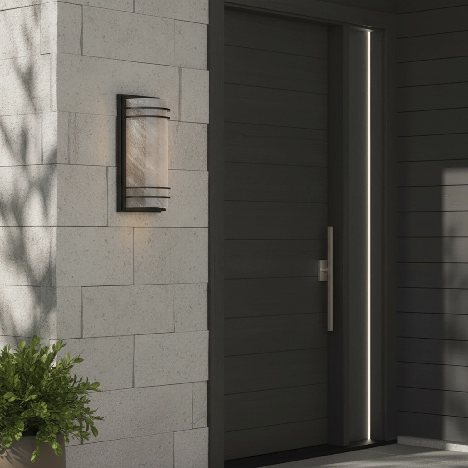 Keswick 2 Light 16.25 inch Black Outdoor Wall Sconce