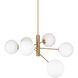 Aurelia LED 34.5 inch Brass Down Chandeliers Ceiling Light