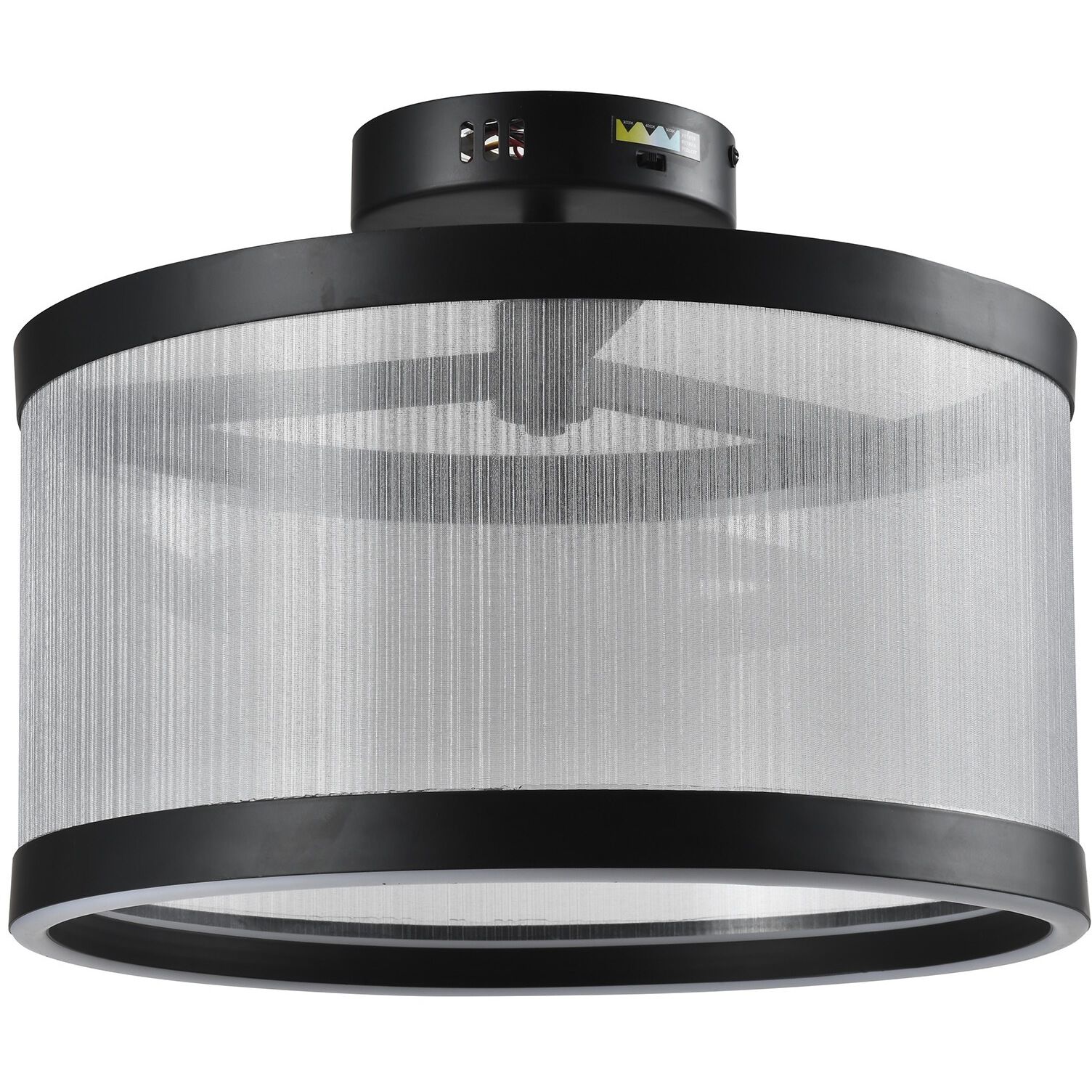 Cora LED 14.96 inch Black and Black Semi Flush Mount Ceiling Light