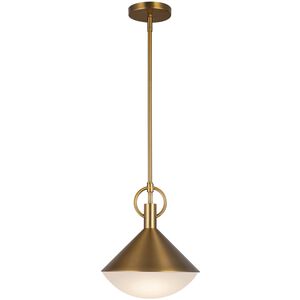 Abruzzo 1 Light 11.25 inch Brass Down Pendant Ceiling Light