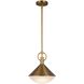Abruzzo 1 Light 11.25 inch Brass Down Pendant Ceiling Light