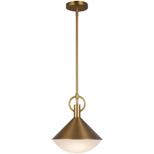 Abruzzo 1 Light 11.25 inch Brass Down Pendant Ceiling Light