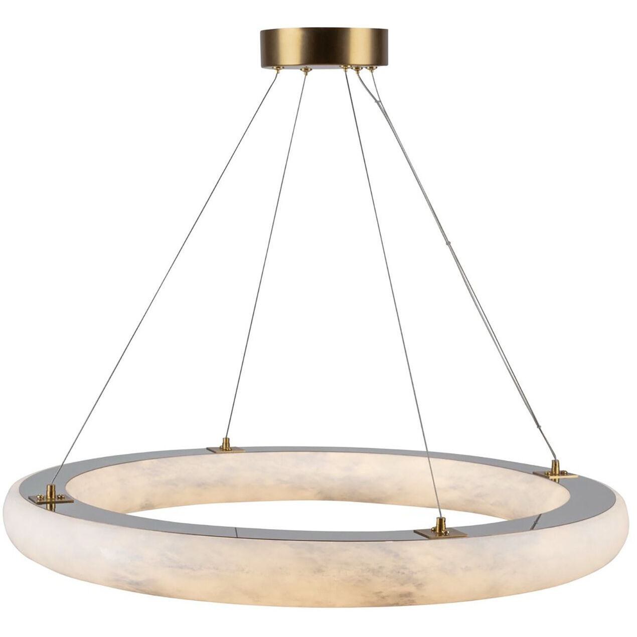 Camila LED 27 inch Brushed Brass Chandelier Ceiling Light