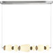 Strata LED 40.55 inch Satin Nickel Linear Island Pendant Ceiling Light