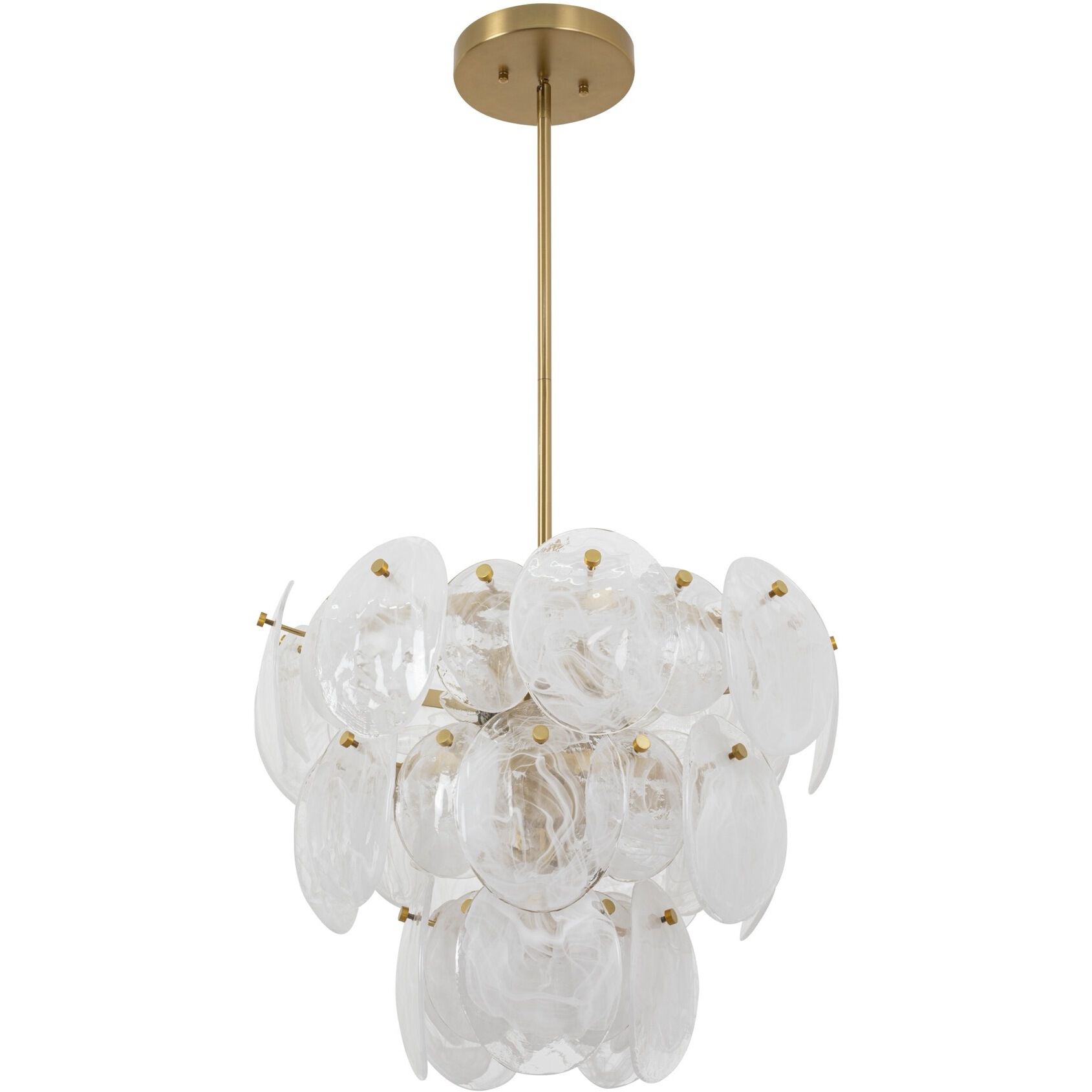 Lily 8 Light 23.58 inch Brushed Brass Chandelier Ceiling Light