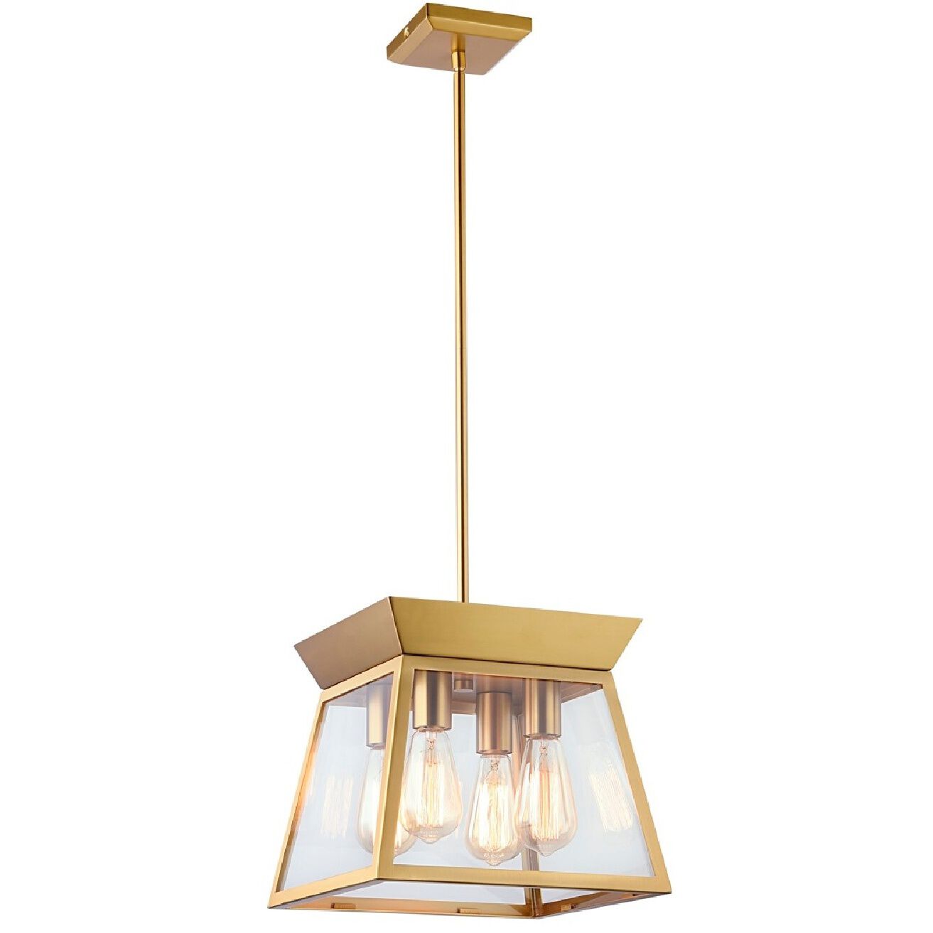 Lucian LED 12 inch Brushed Brass Chandelier Ceiling Light