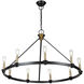 Notting Hill LED 36 inch Black and Brushed Brass Chandelier Ceiling Light