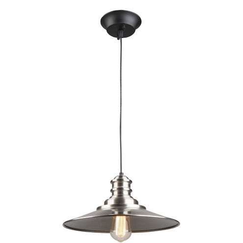 Broxton 1 Light 12 inch Brushed Nickel Down Pendant Ceiling Light