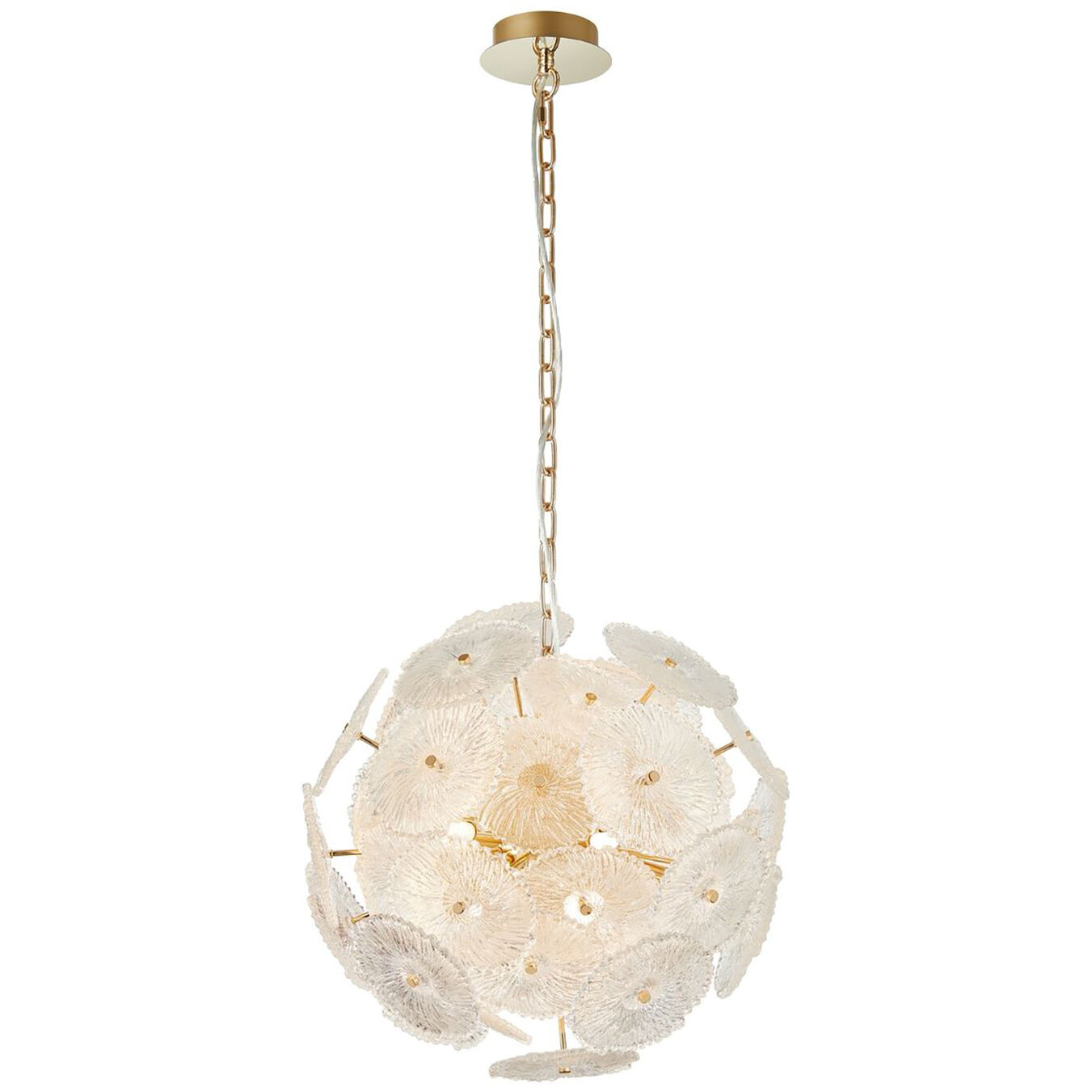 Bloom LED 19.5 inch Brass Chandelier Ceiling Light