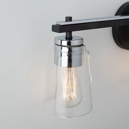 Essex LED 25 inch Black and Chrome Bathroom Vanity Wall Light