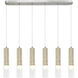 Zara LED 40.16 inch Brushed Nickel Linear Island Pendant Ceiling Light
