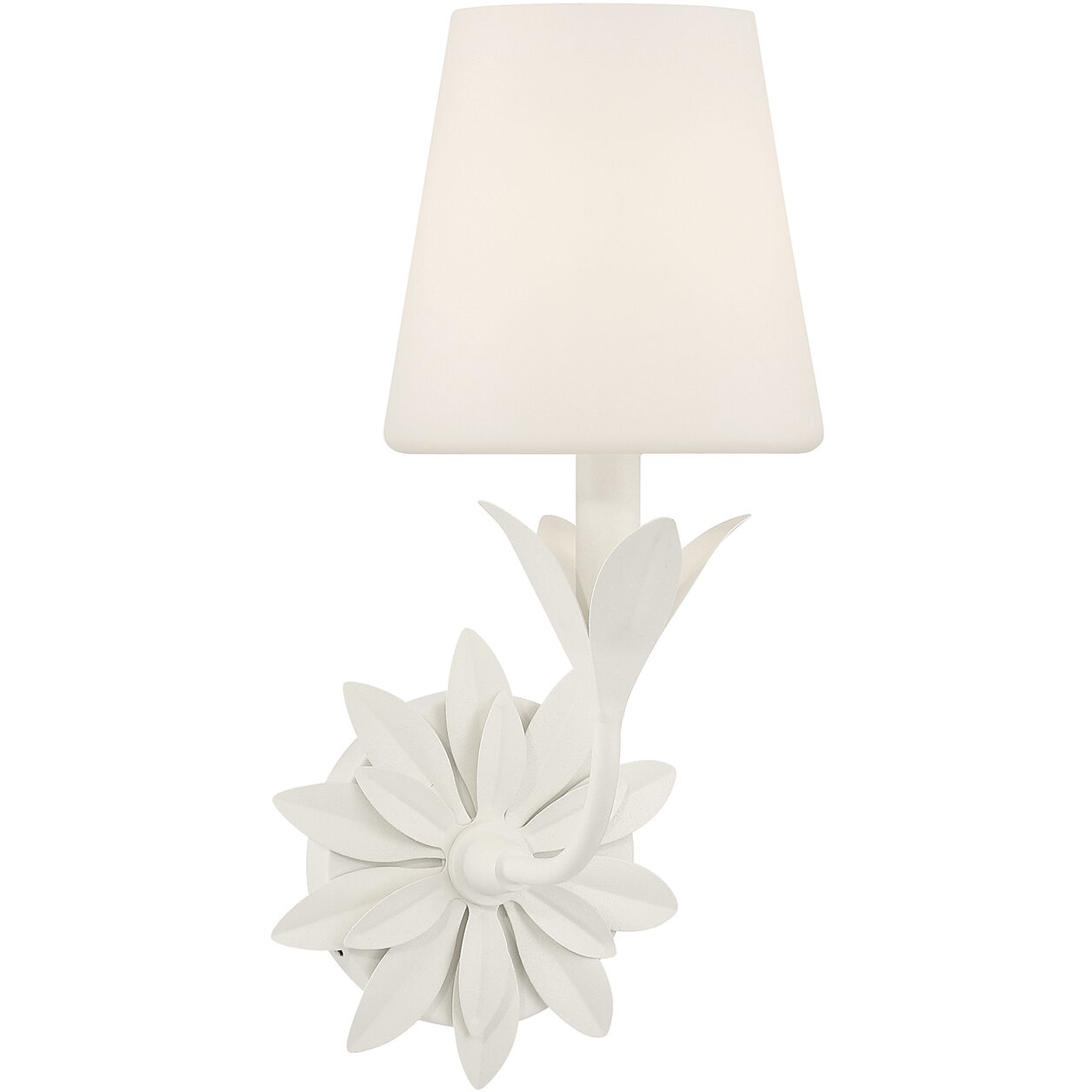 Broche Bath Sconce Wall Light in Matte White