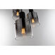Henley LED 19.75 inch Satin Black and Smoke Glass Chandelier Ceiling Light