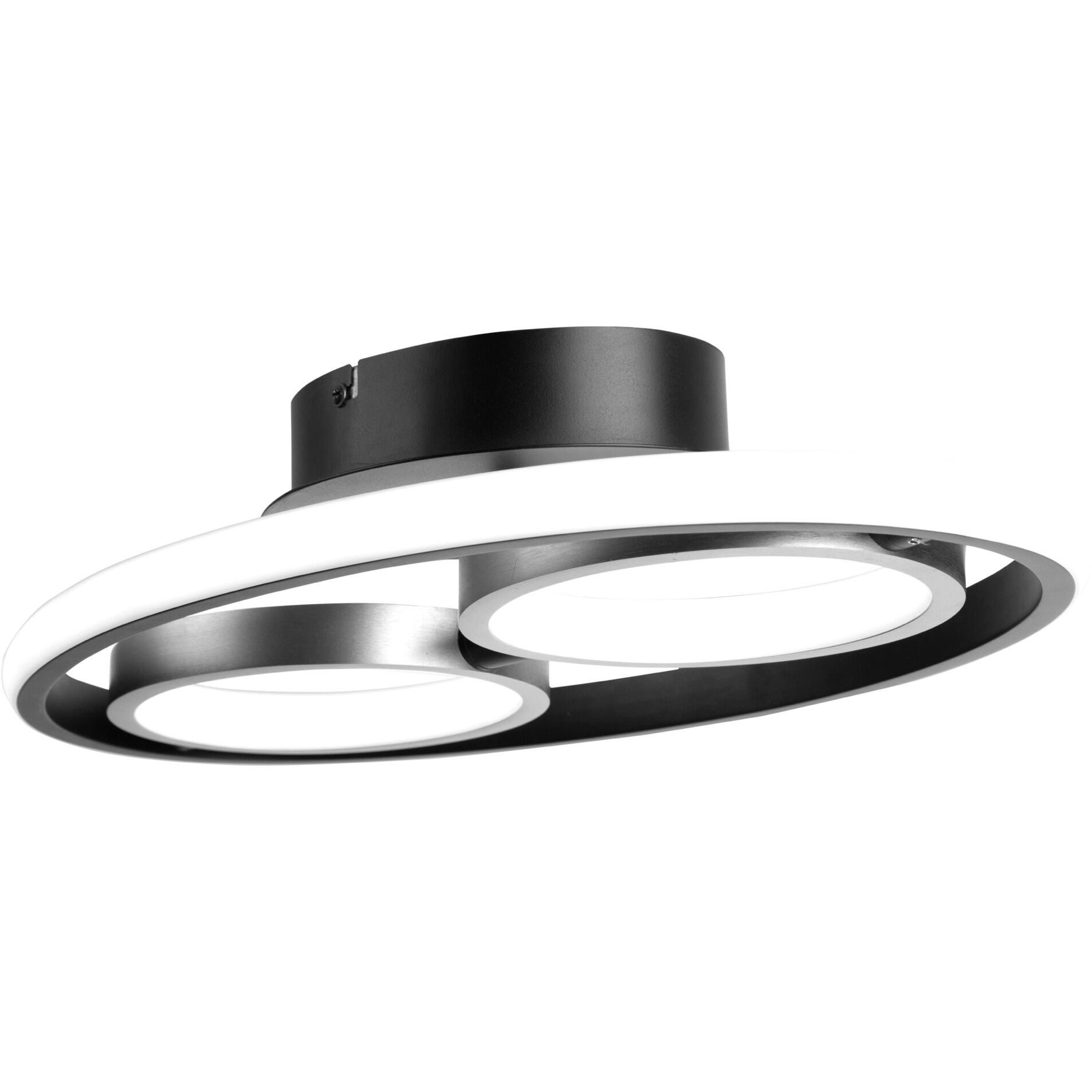 Gemini LED 10.6 inch Black and Nickel Flush Mount Ceiling Light
