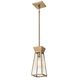 Lucian LED 5 inch Brushed Brass Pendant Ceiling Light