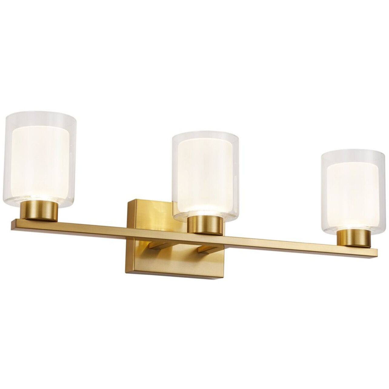 Saville LED 23.4 inch Brass Bathroom Vanity Wall Light