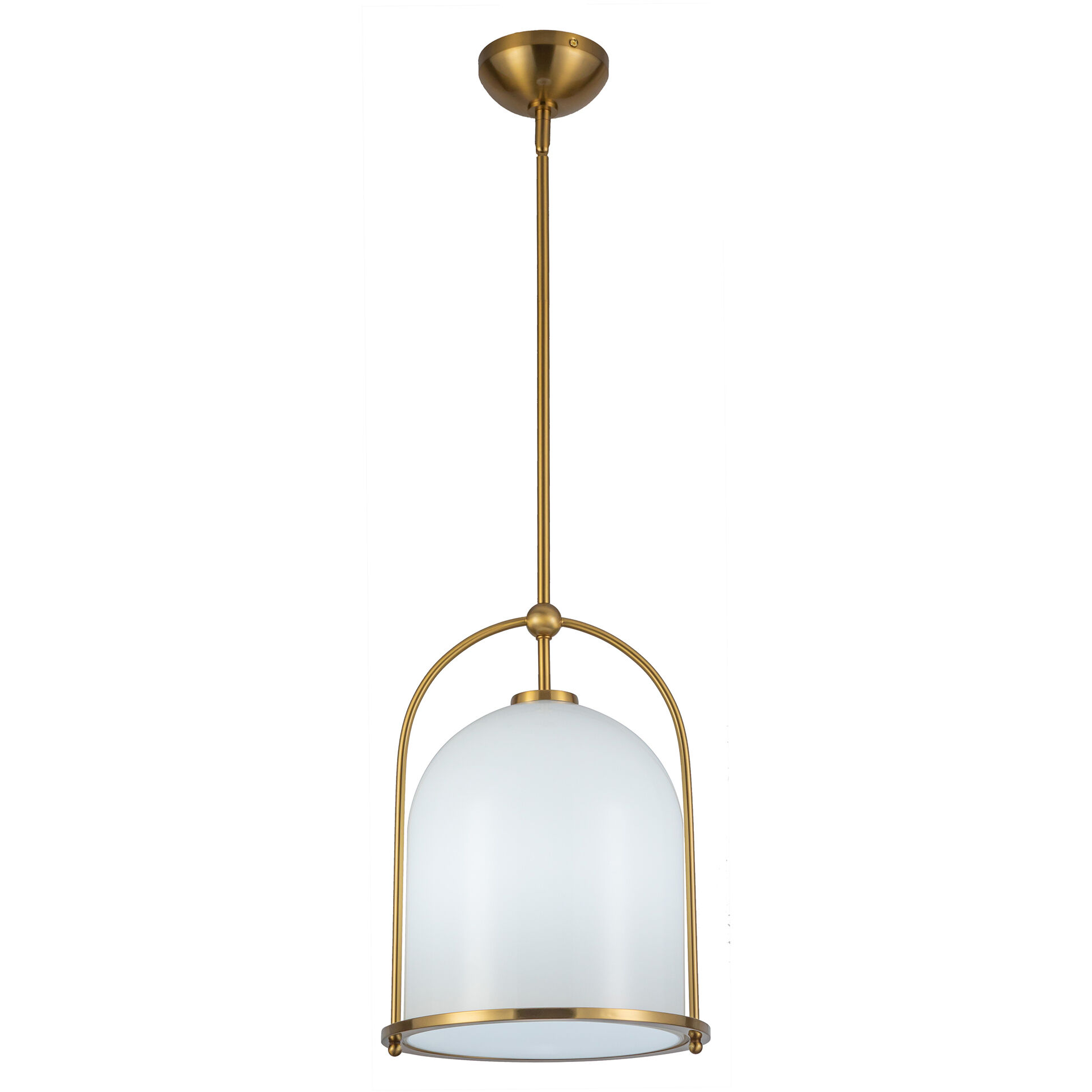 Dahlia 1 Light 11.5 inch Brushed Brass Pendant Ceiling Light