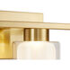 Saville LED 7 inch Brass Bathroom Sconce Wall Light