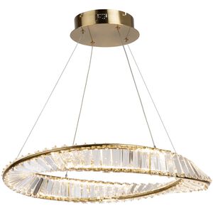 Stella LED 24 inch Brushed Brass Pendant Ceiling Light