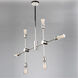Tribeca 6 Light 37 inch Polished Nickel Linear Chandelier Ceiling Light
