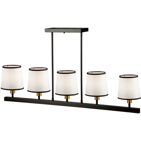 Coco 5 Light 41.7 inch Gold and Black Island Light Ceiling Light