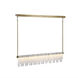 Roselle LED 39.4 inch Legacy Brass Linear Island Pendant Ceiling Light