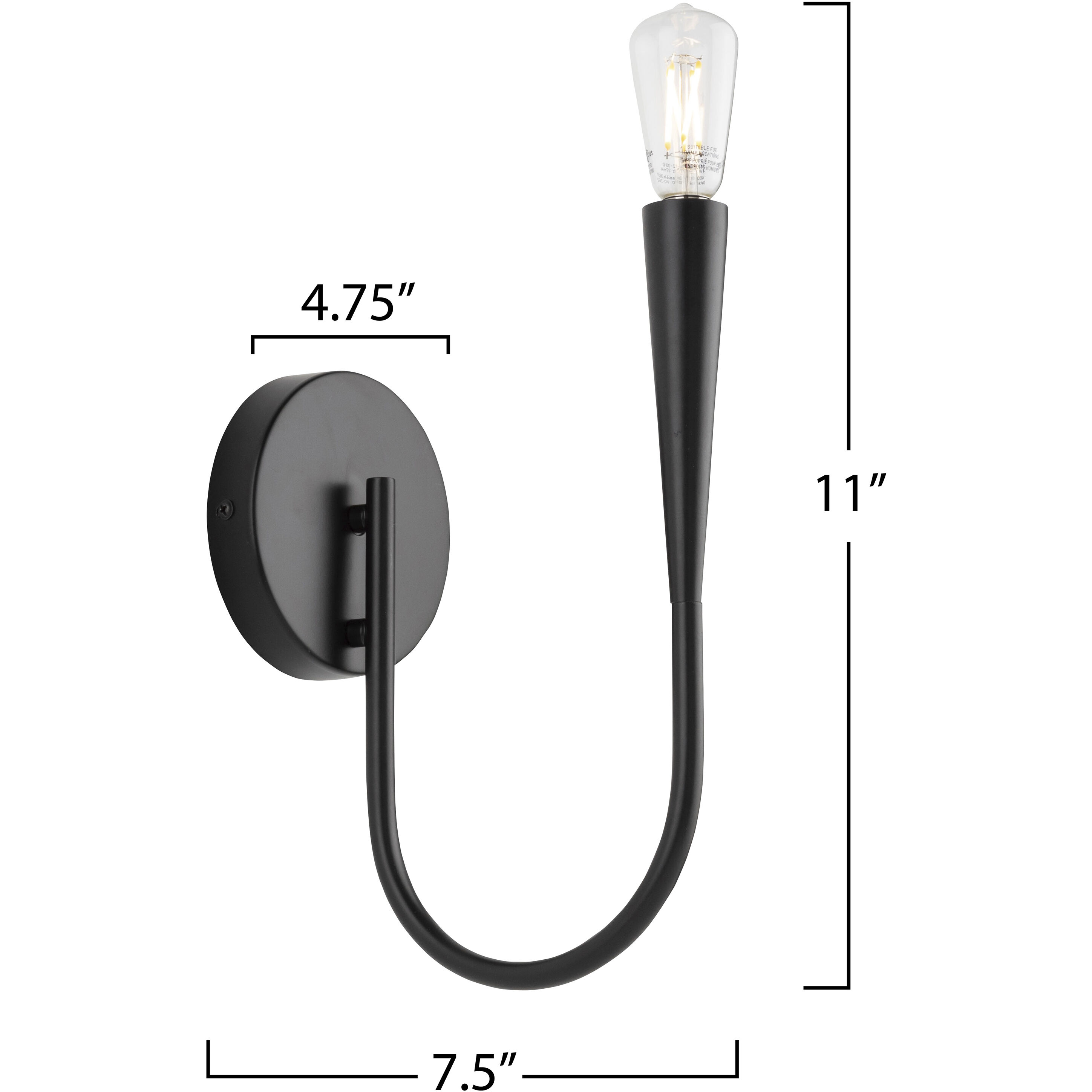 Bronte Wall Sconce Wall Light in Black