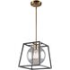 Bridgetown LED 13 inch Black and Harvest Brass Pendant Ceiling Light