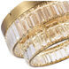 Stella LED 15.74 inch Brushed Brass Flush Mount Ceiling Light in Black and Brass