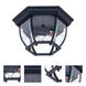 Classico LED 10.75 inch Black Outdoor Flush Mount