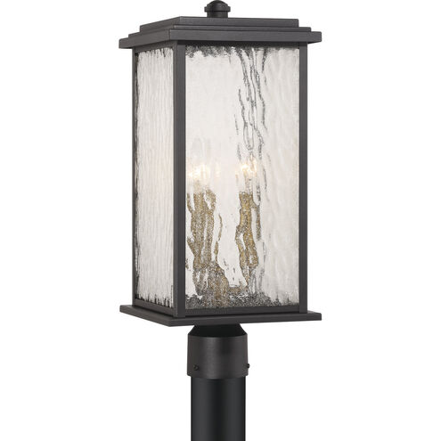Estate 3 Light 20 inch Black and Brass Outdoor Post Light