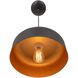 Orsa 1 Light 11.5 inch Black and Brushed Brass Down Pendant Ceiling Light