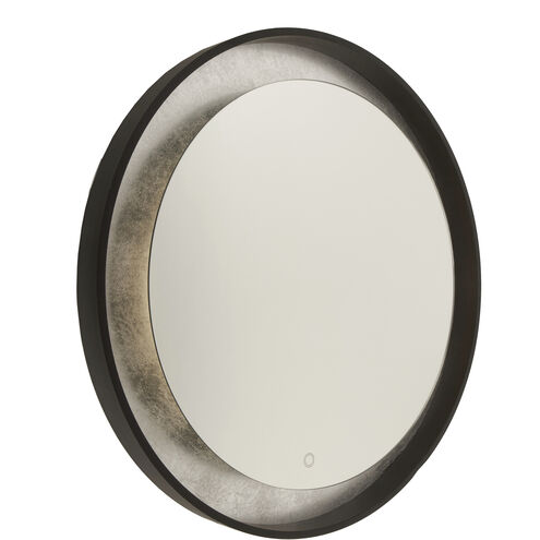 Reflections 31.5 X 31.5 inch Oil Rubbed Bronze and Silver Leaf LED Mirror, with LED Light