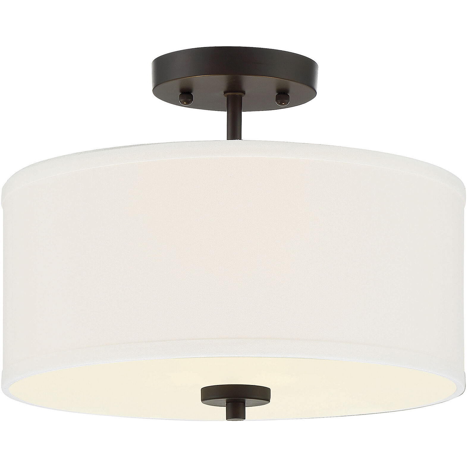 Modern 2 Light 13.00 inch Semi-Flush Mount