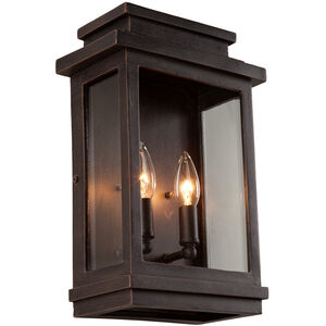 Freemont 2 Light 13.5 inch Oil Rubbed Bronze Outdoor Wall Light