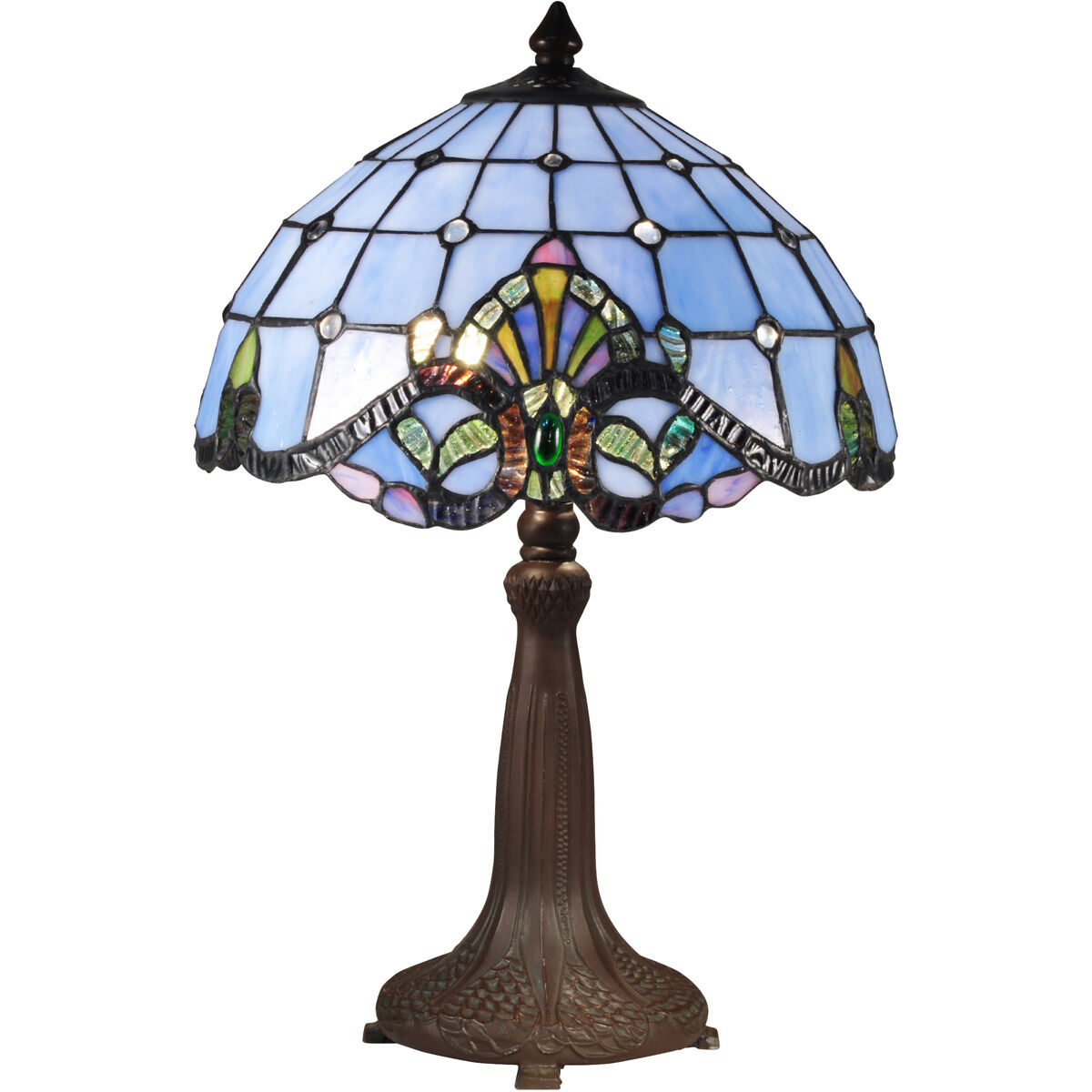 Evelyn 19 inch 60.00 watt Antique Bronze Verde Table Lamp Portable Light