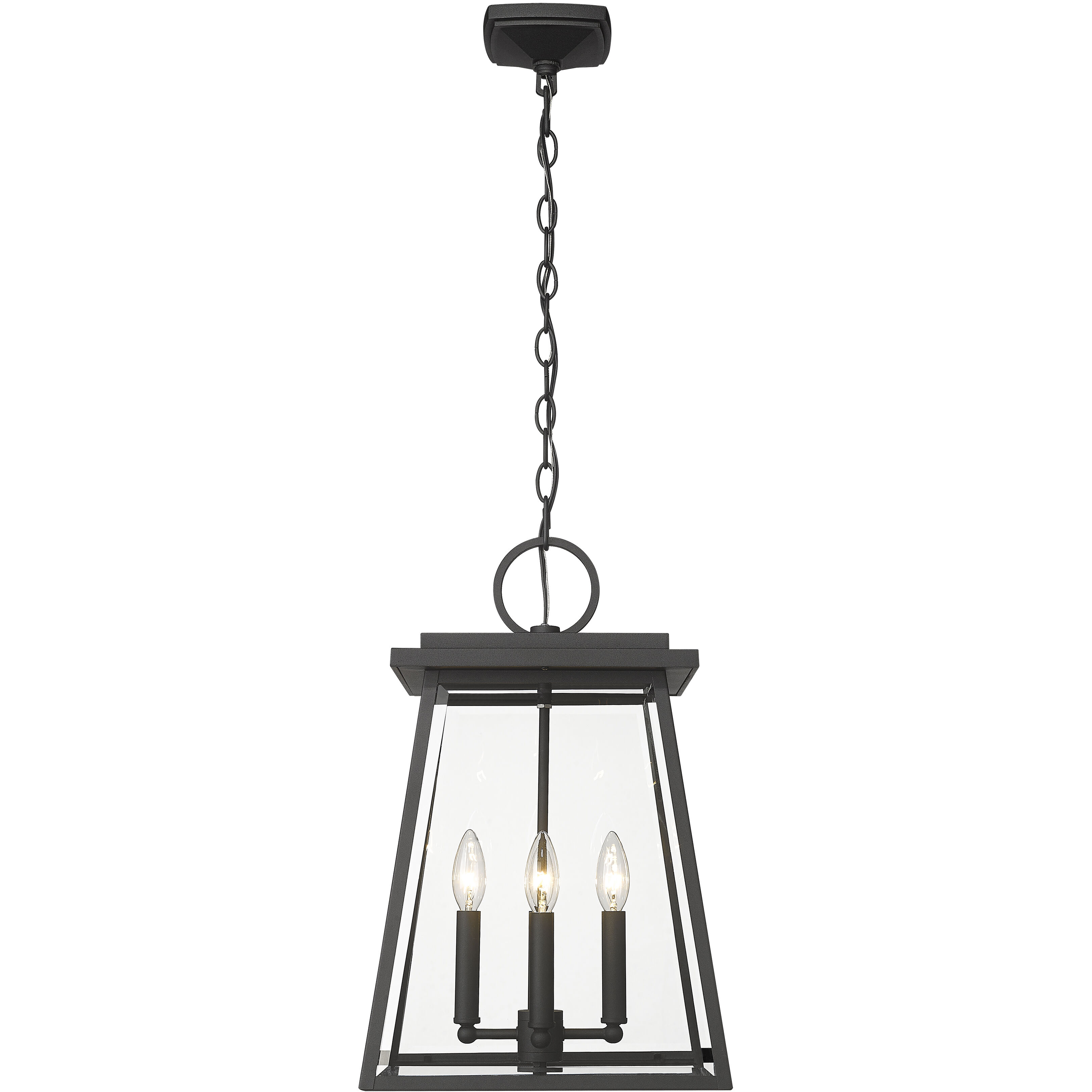 Broughton 4 Light 12.5 inch Black Outdoor Chain Mount Ceiling Fixture