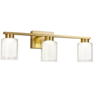 Saville LED 23.4 inch Brass Bathroom Vanity Wall Light