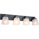 Eastwood LED 33 inch Black and Brushed Nickel Bathroom Vanity Wall Light