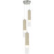 Zara LED 8.66 inch Brushed Nickel Chandelier Ceiling Light