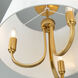 Rhythm LED 15.7 inch Brushed Gold Semi-Flush Mount Ceiling Light