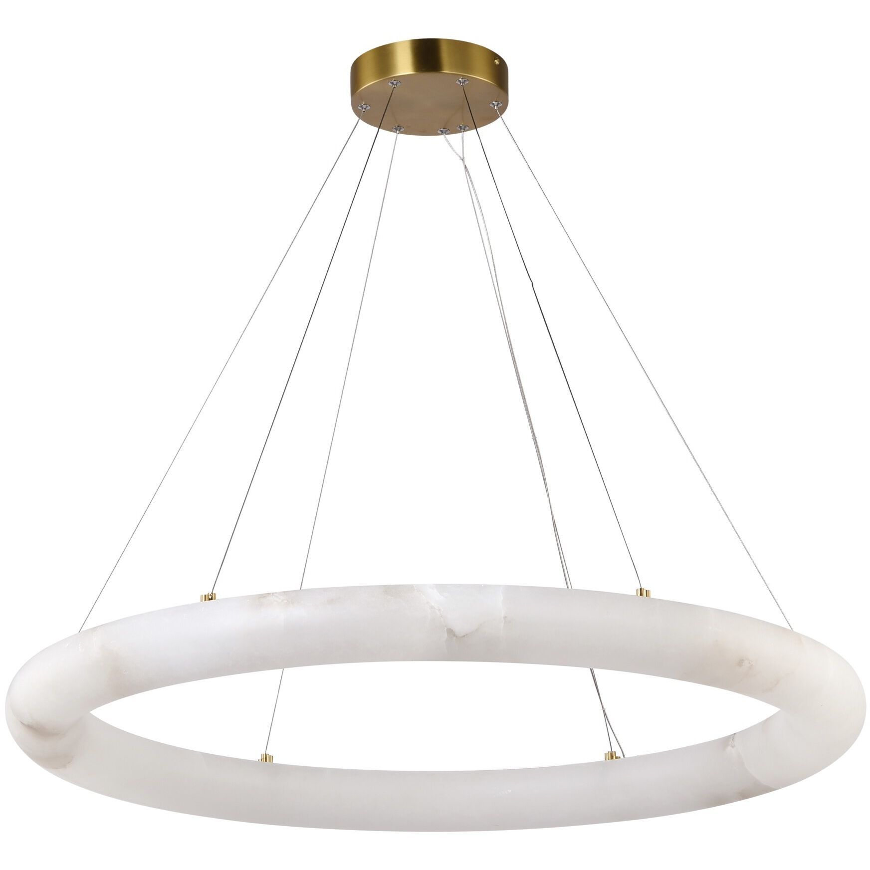 Camila LED 35 inch Brushed Brass Chandelier Ceiling Light