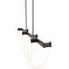Cascata LED 45 inch Black and Brushed Brass Island Light Ceiling Light