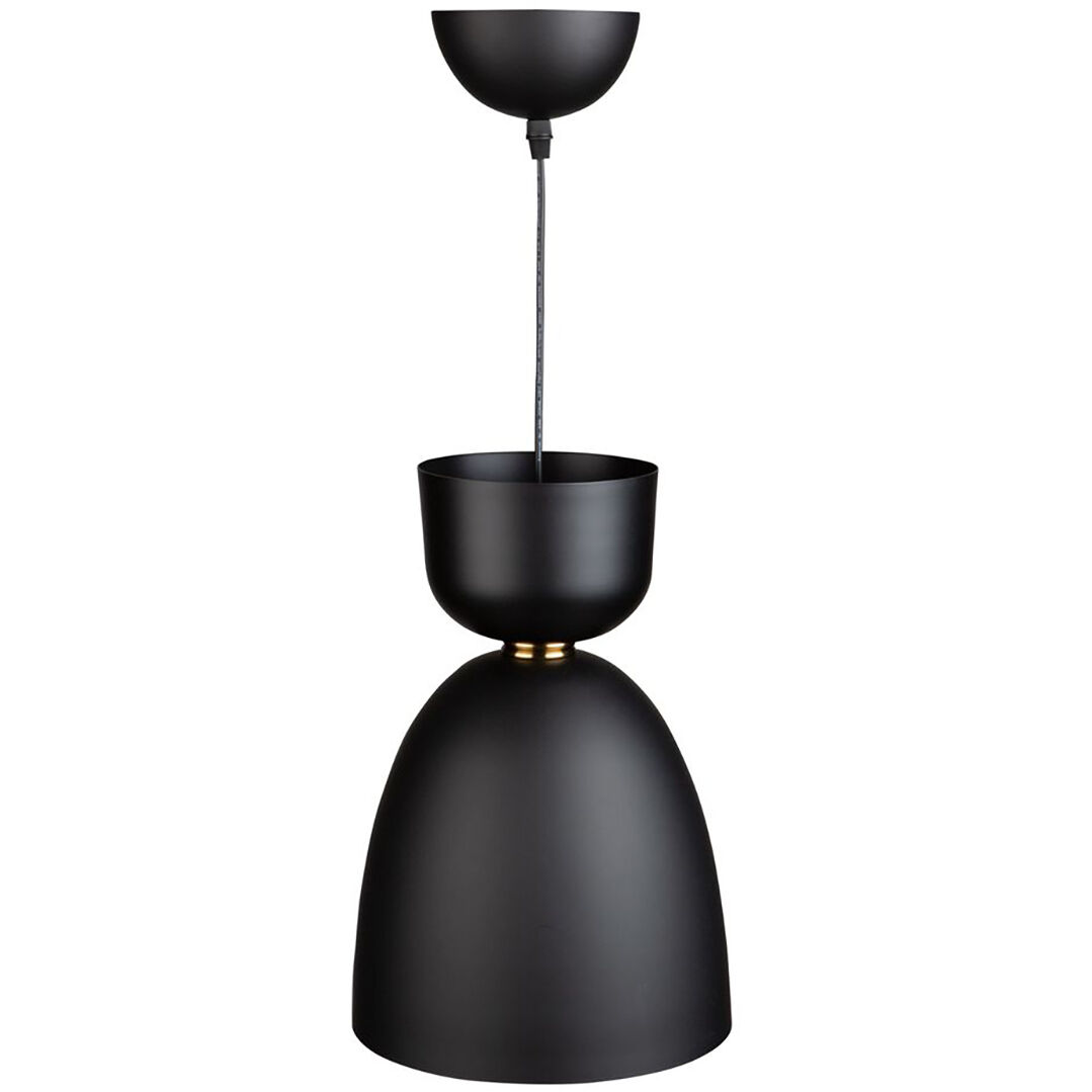 Tempo LED 9 inch Matte Black and Brass Pendant Ceiling Light