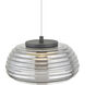 Haze LED 16 inch Black Pendant Ceiling Light in Smoke