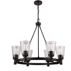 Clarence 6 Light 28 inch Oil Rubbed Bronze Chandelier Ceiling Light