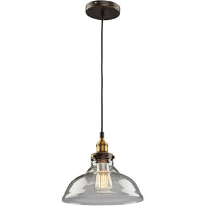 Greenwich 1 Light 10 inch Bronze and Copper Pendant Ceiling Light